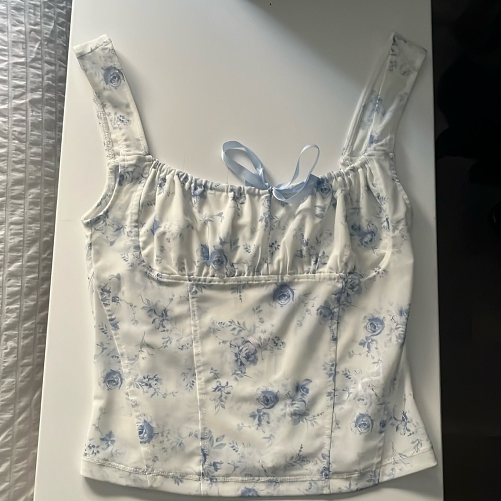 White Coquette Tank Top